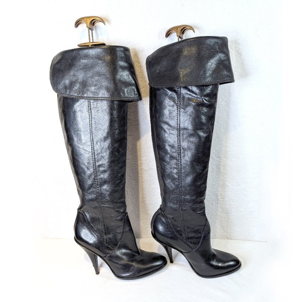 Leather Boots with 4 ½” spike heel made in Brazil